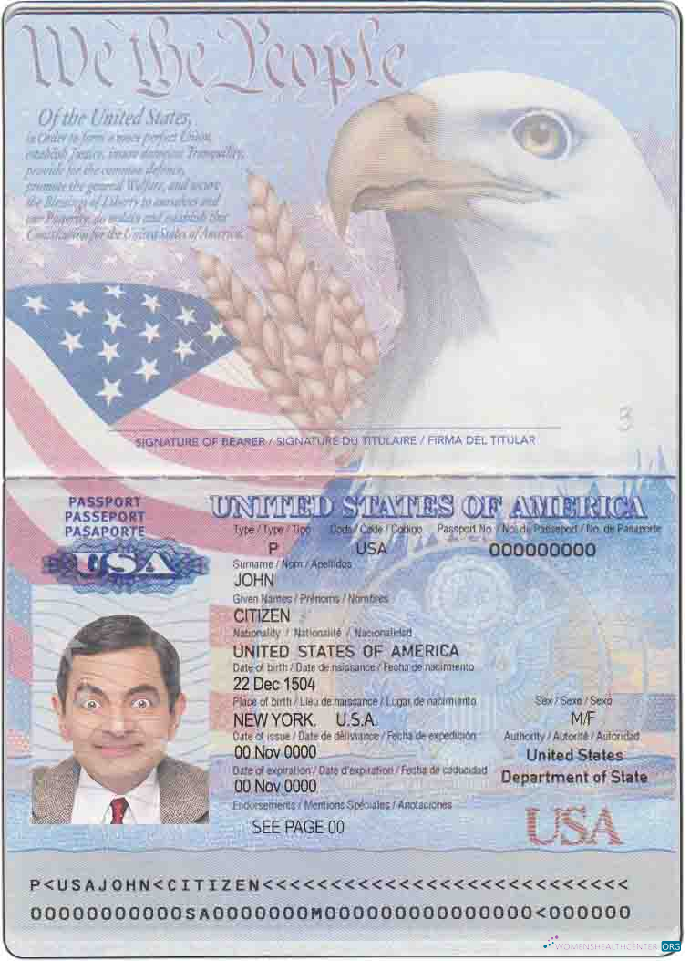 Download USA passport 2007 2022 Photoshop template